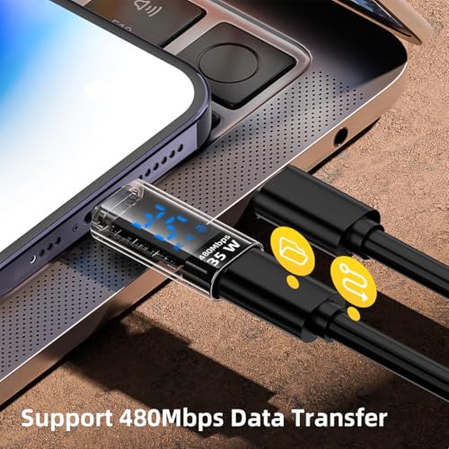 Verilux® USB C to Lightning Adapter with LED Display Support PD 35W Fast Charging 480Mbps Data Sync Real Time Power Universal Connector for iPhone iPad iPod 2PCS Verilux® USB C to Lightning Adapter with LED Display Support PD 35W Fast Charging 480Mbps Data Sync Real Time Power Universal Connector for iPhone iPad iPod 2PCS